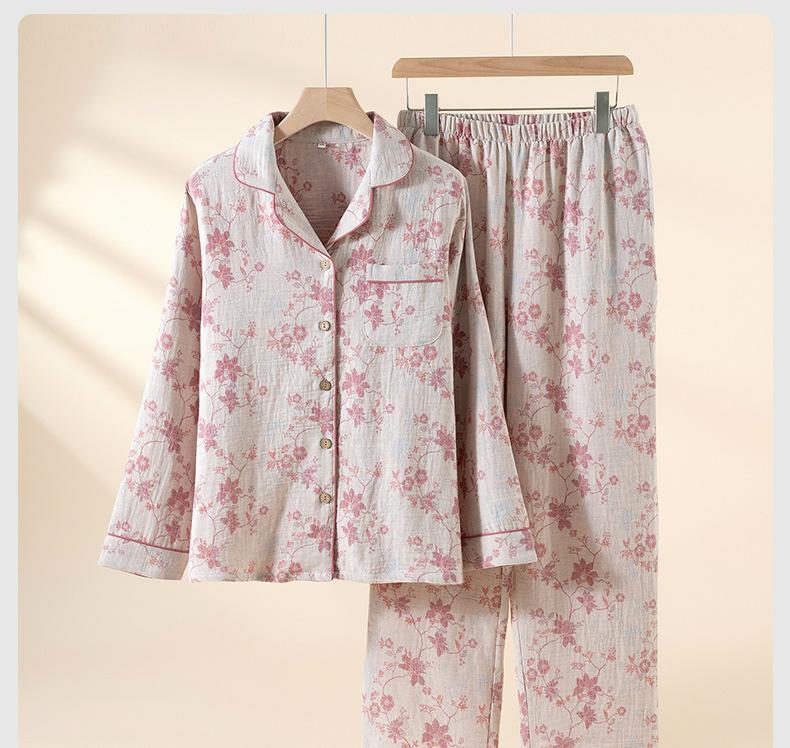 Glaciora Soft Floral Cotton Nightwear Set (2-Piece)