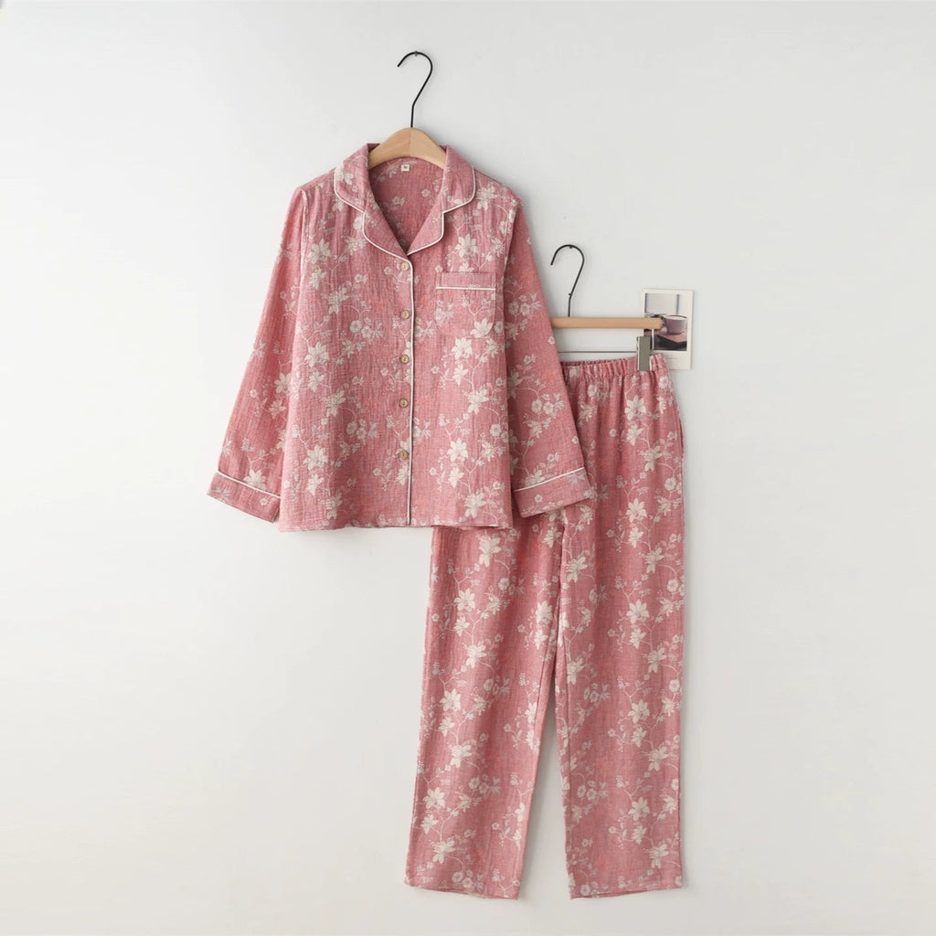 Glaciora Soft Floral Cotton Nightwear Set (2-Piece)